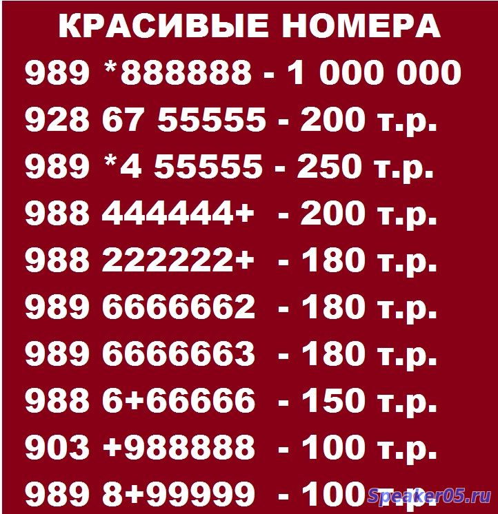 Элитные номера  Билайн & МТС (Дагестан)